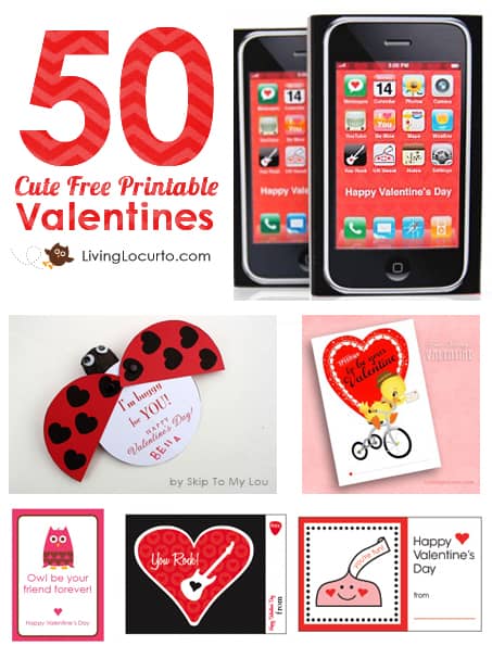 Over 50 Free Printables for Valentines Day | Living Locurto