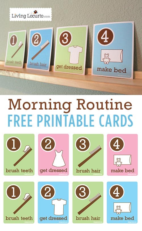 Kid s Morning Routine Flash Cards Free Printables