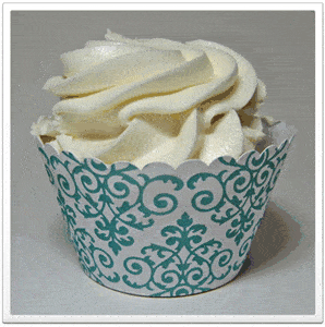 cupcake wrapper made with a silhouette