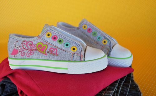 Kid Shoes Made Using a Silhouette