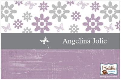 Angelina Jolie Free Printable Card by Living Locurto