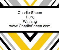 Charlie Sheen - Free Business Card Templates