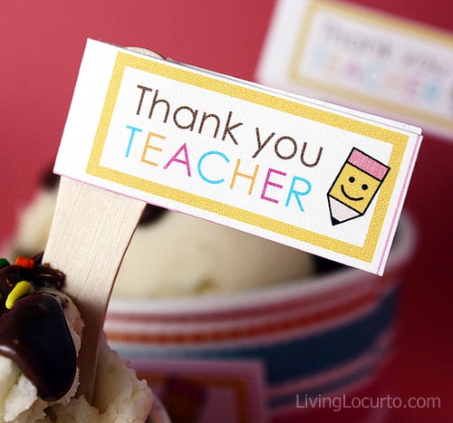 Ice Cream Cupcakes Recipe & Free Printable Tags {Teacher ...