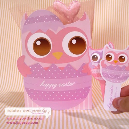 Free Printable Easter Owl Bag & Bookmarks