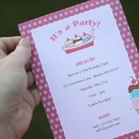Ice Cream Party Invitation