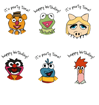 Free Party Printables - Muppet Cupcake Toppers & Tags Free Party Printables - Muppet Cupcake Toppers & Tags