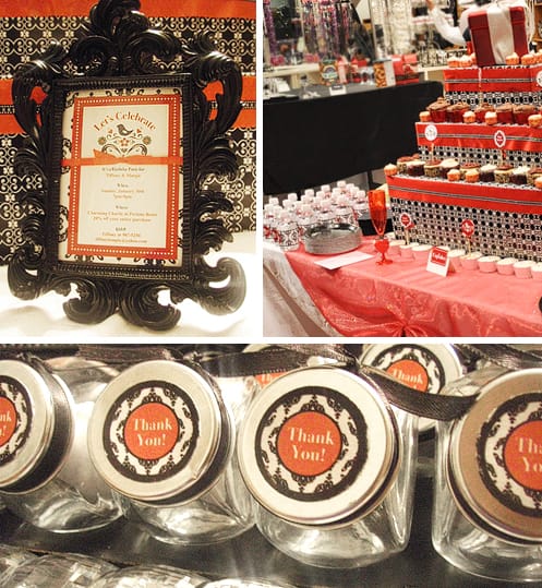 Find the Red Black Damask Party Printables here Read more about the party