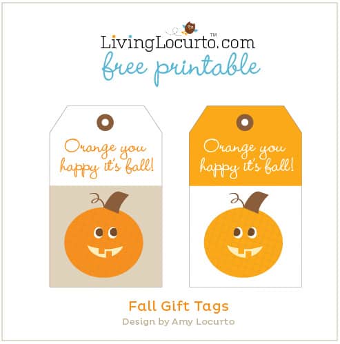 Free Printable Fall Gift Tags by Amy Locurto at LivingLocurto.com
