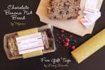 Easy Christmas Gift - Chocolate Banana Nut Bread - Free Party Printables - Holiday Tags Living Locurto