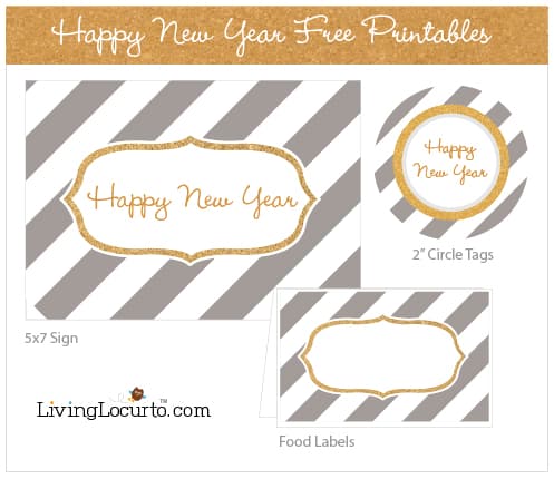 Latest Craft Ideas 2012 on Happy New Year Free Party Printables   Living Locurto   Free Party