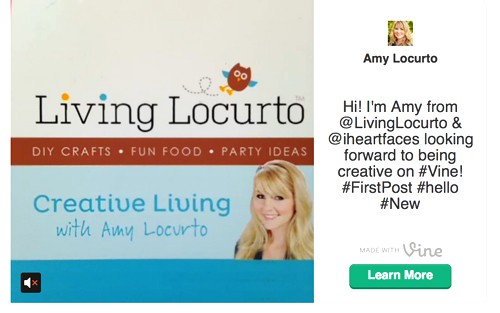 Amy Locurto from LivingLocurto.com on Vine - She tells why she likes Twitter's new App!