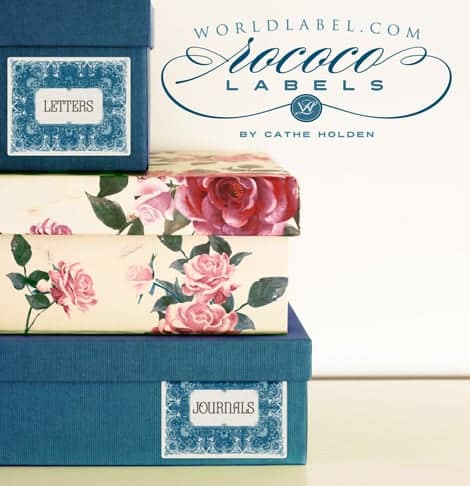 Free Printable Vintage French “Rococo” designed labels by Cathe Holden Free Printable Vintage French “Rococo” designed labels by Cathe Holden
