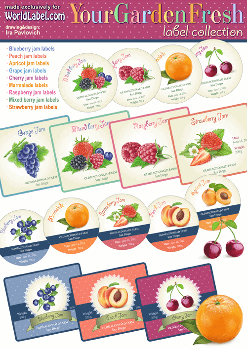 Free Printable Canning Jar Labels for Jams Free Printable Canning Jar Labels for Jams