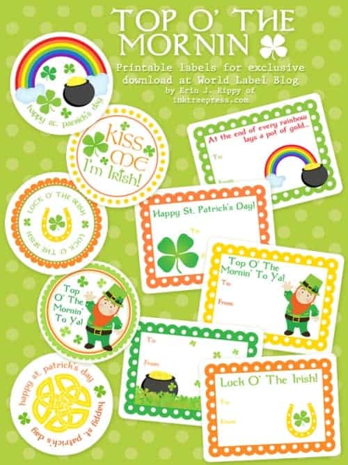 Free Printable St Patrick’s Day Labels and Stickers Free Printable St Patrick’s Day Labels and Stickers