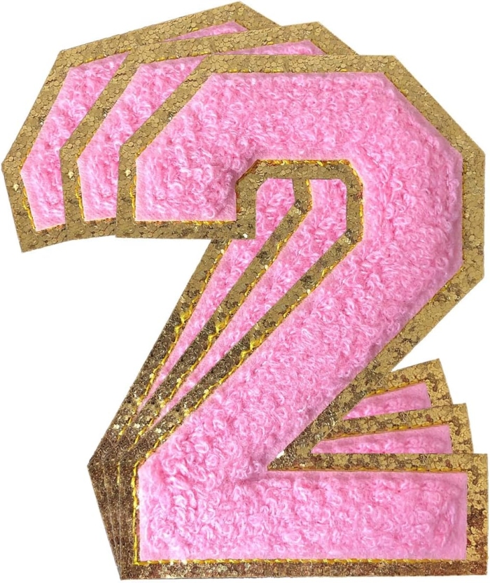 letter 2 iron on patch