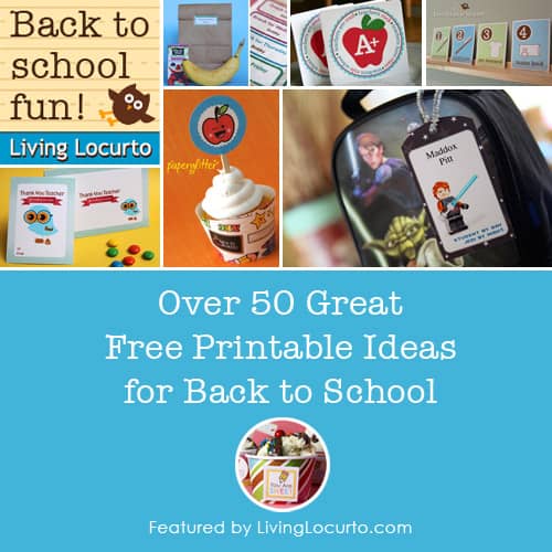Back to School Free Printable Round-Up List by Living Locurto