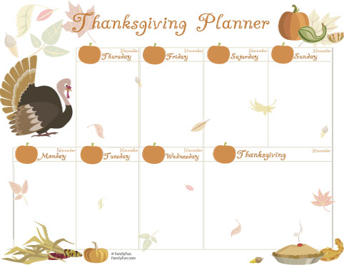 Thanksgiving Planner and Leftover Labels