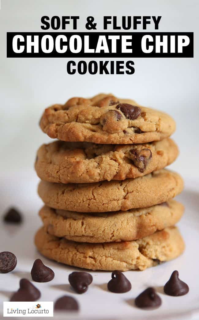A recipe for the softest chocolate chip cookies! Soft fluffy cookies that come out perfect every time. 