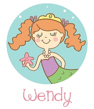 Redheaded Mermaid Birthday Party Designs
