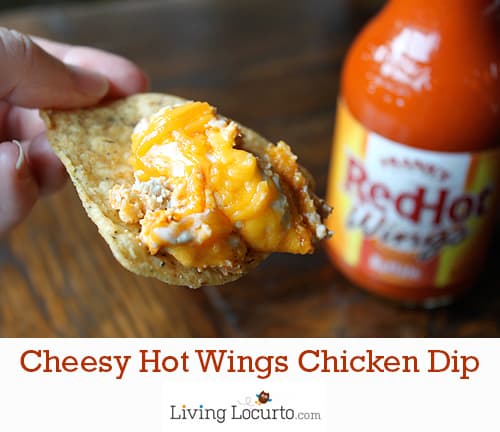 Buffalo Chicken Dip - Make this Hot Wings Chicken Dip Recipe right now! It's so good. 