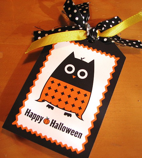 Free Printable Halloween Owl Tag