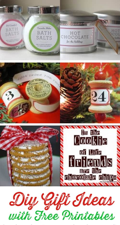 Easy DIY Christmas Gifts with Free Printables