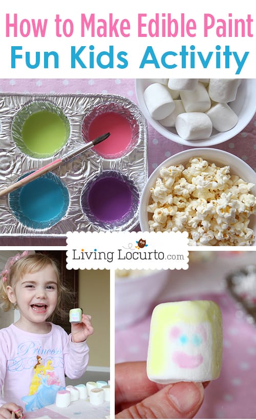 How to Make Edible Paint  - Indoor Craft Activity for Kids! LivingLocurto.com