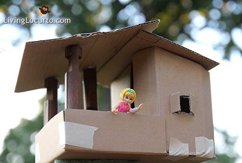 Cardboard Play House -  Tree House Kid Craft by LivingLocurto.com