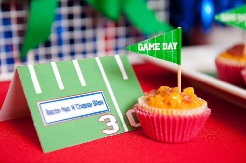 Super Bowl Football Party Ideas with Printables - Mac & Cheese