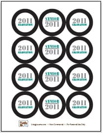 2011 Graduation Free Printable Cupcake Toppers 
