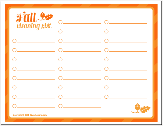 Fall Cleaning To-Do List {Free Printable}
