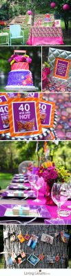40th Birthday Party Ideas! Beautiful outdoor party ideas. LivingLocurto.com