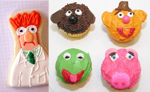 Muppets Party Food Ideas - Beaker Cookie - Muppet Cupcakes