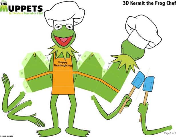 Kermit the Frog - Muppets Thanksgiving Free Printables Kermit the Frog - Muppets Thanksgiving Free Printables