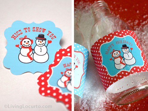 Plan a Holiday party with Free Snowman Party Printables and a cute craft to make your celebration more festive this Christmas season! by @livinglocurto