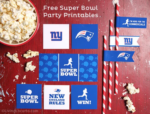 Super Bowl Party Free Printables