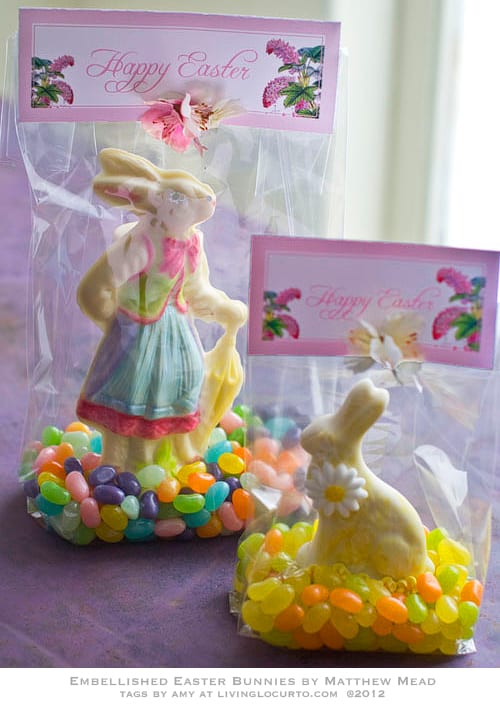 Chocolate Bunny Edible Craft & Free Printable Easter Tags by Living Locurto