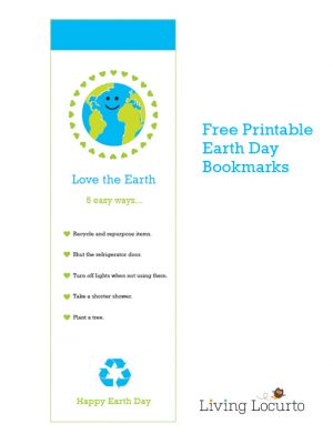 Free Printable Earth Day Bookmarks