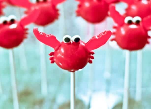 Crab cake pops. These creative Summer Cake Pops are perfect birthday or pool party desserts. From beach balls and sharks to lady bugs and crabs, enjoy these cute fun food ideas for cake pops! Crab cake pops. These creative Summer Cake Pops are perfect birthday or pool party desserts. From beach balls and sharks to lady bugs and crabs, enjoy these cute fun food ideas for cake pops!