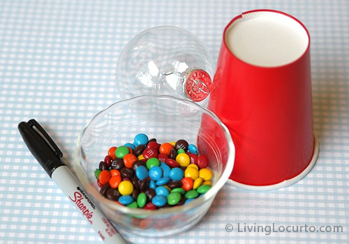 DIY Candy Gumball Machine Party Favors at LivingLocurto.com