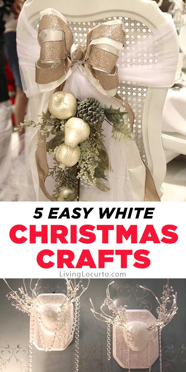 Easy White Christmas Crafts Holiday Farmhouse Home Decor
