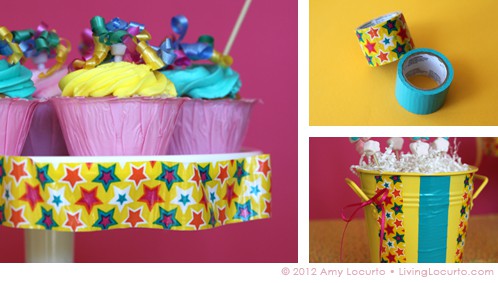 Party Ideas - Decorating with Duct Tape by Amy Locurto - LivingLocurto.com
