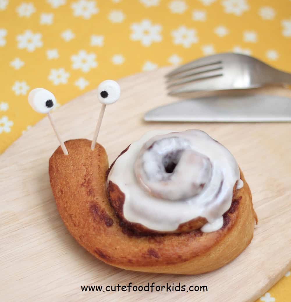 Cinnamon Roll Snail – Fun Kid Food