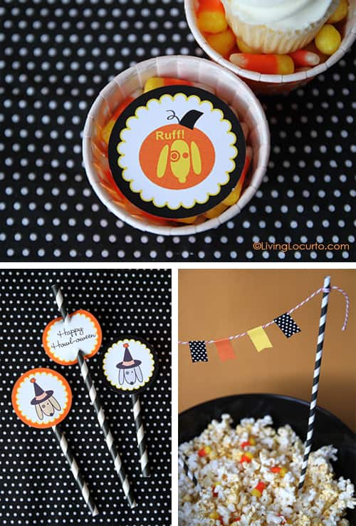 Dog Themed Halloween Party Printables by Amy Locurto at LivingLocurto.com