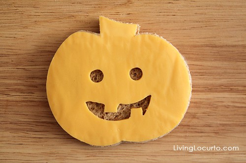 Halloween Jack o' Lantern Grilled Cheese Sandwich | Living Locurto