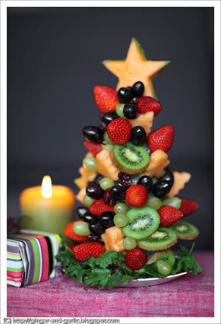 Edible Fruit Christmas Tree