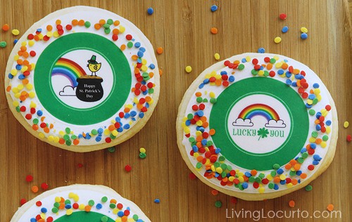 St.Patricks Day Cookies by Bridget Edwards - Free Party Printables by Amy at Living Locurto