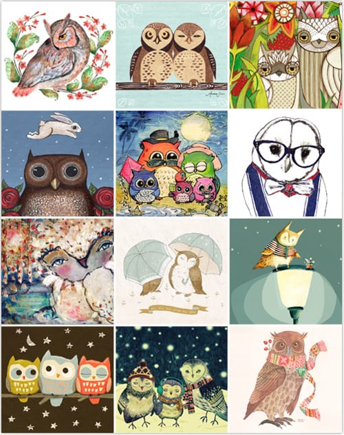 Owl Lovers 2013 Free Printable Calendar