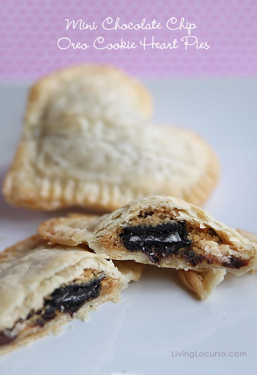 Chocolate Chip Cookie & OREO Mini Heart Pies | Free Printable Gift Tags