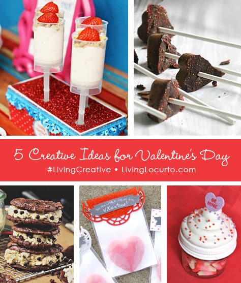 5 Creative Valentines Day Crafts and Recipe Ideas | #LivingCreative | Living Locurto | Living Creative Thursday